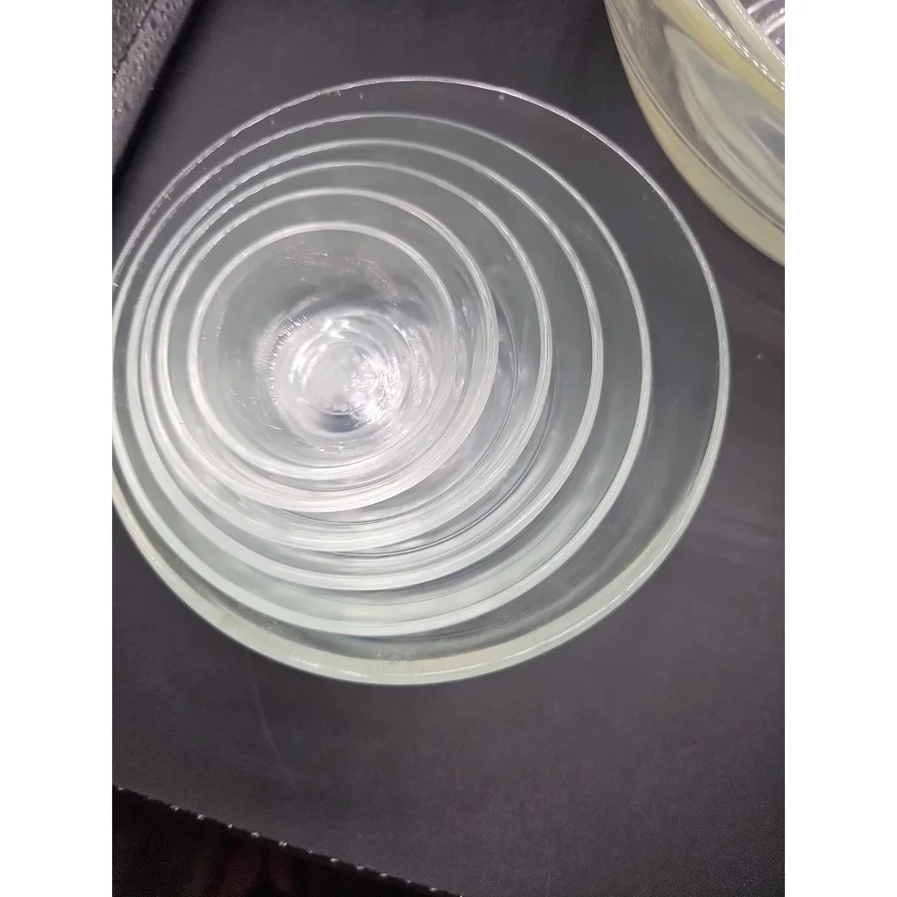 Lot of 8 Duralex Bowls Glass Made in France Clear Kitchen Cooking Baking
